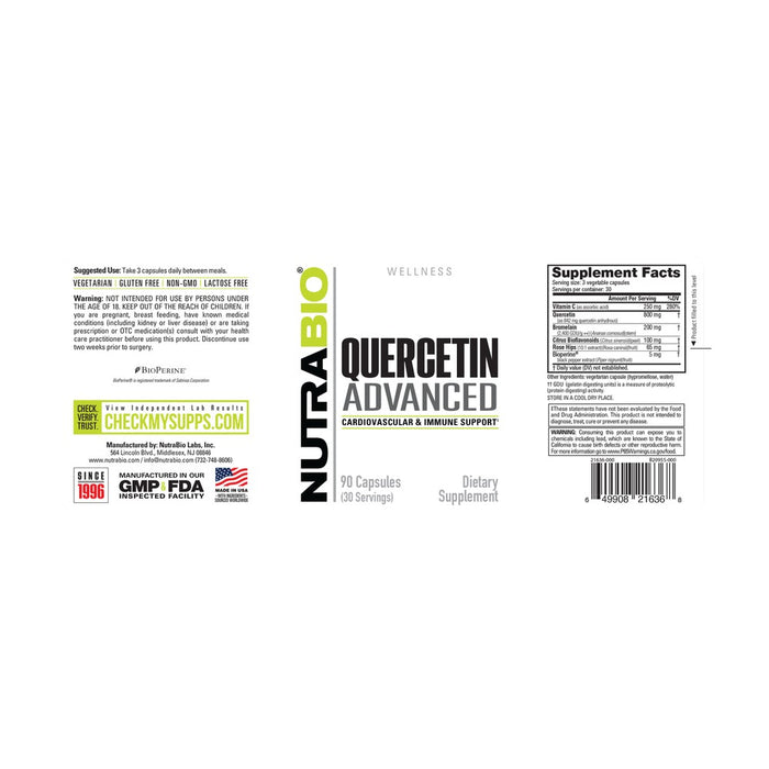 NutraBio Quercetin Advanced