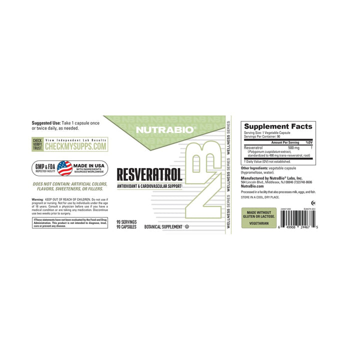 NutraBio Resveratrol