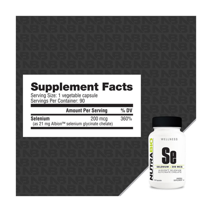 NutraBio Selenium Chelate (200mcg)