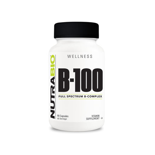 NutraBio Vitamin B-100 Complex - 90 Capsules