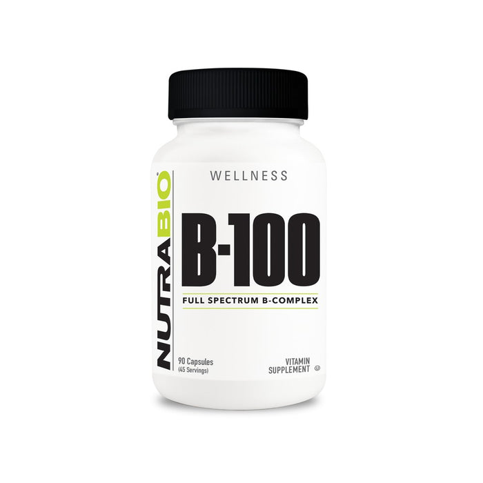 NutraBio Vitamin B-100 Complex - 90 Capsules