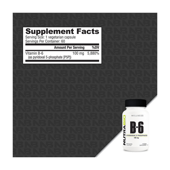 NutraBio Vitamin B-6 P5P (100mg)