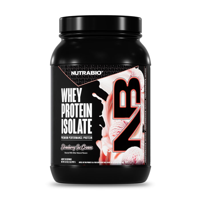 NutraBio WPI Strawberry Ice Cream