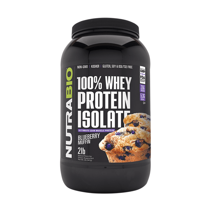 Nutrabio 100% Whey Protein Isolate 2LB - FitOne Nutrition Center