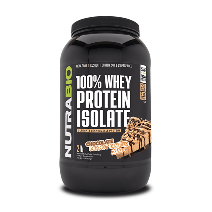 Nutrabio 100% Whey Protein Isolate 2LB - FitOne Nutrition Center