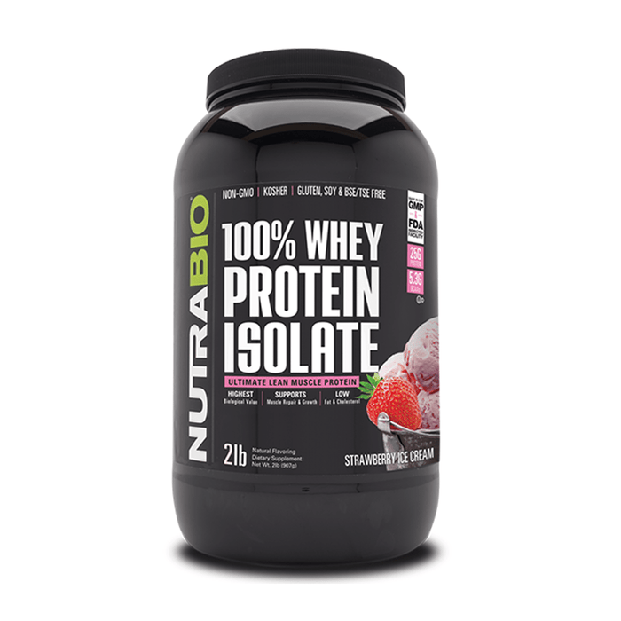 Nutrabio 100% Whey Protein Isolate 2LB - FitOne Nutrition Center