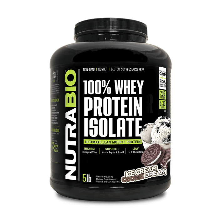 Nutrabio 100% Whey Protein Isolate 5LB - FitOne Nutrition Center