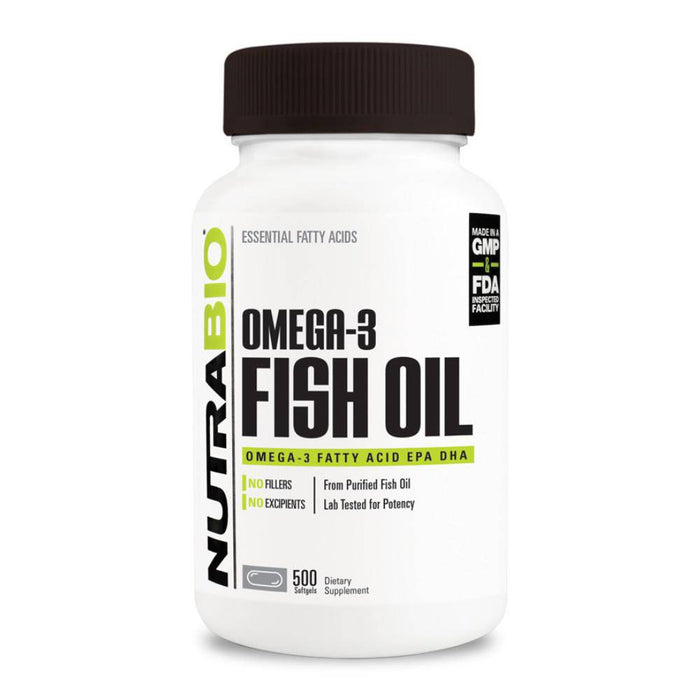 Nutrabio Omega 3 Fish Oil 500ct - FitOne Nutrition Center